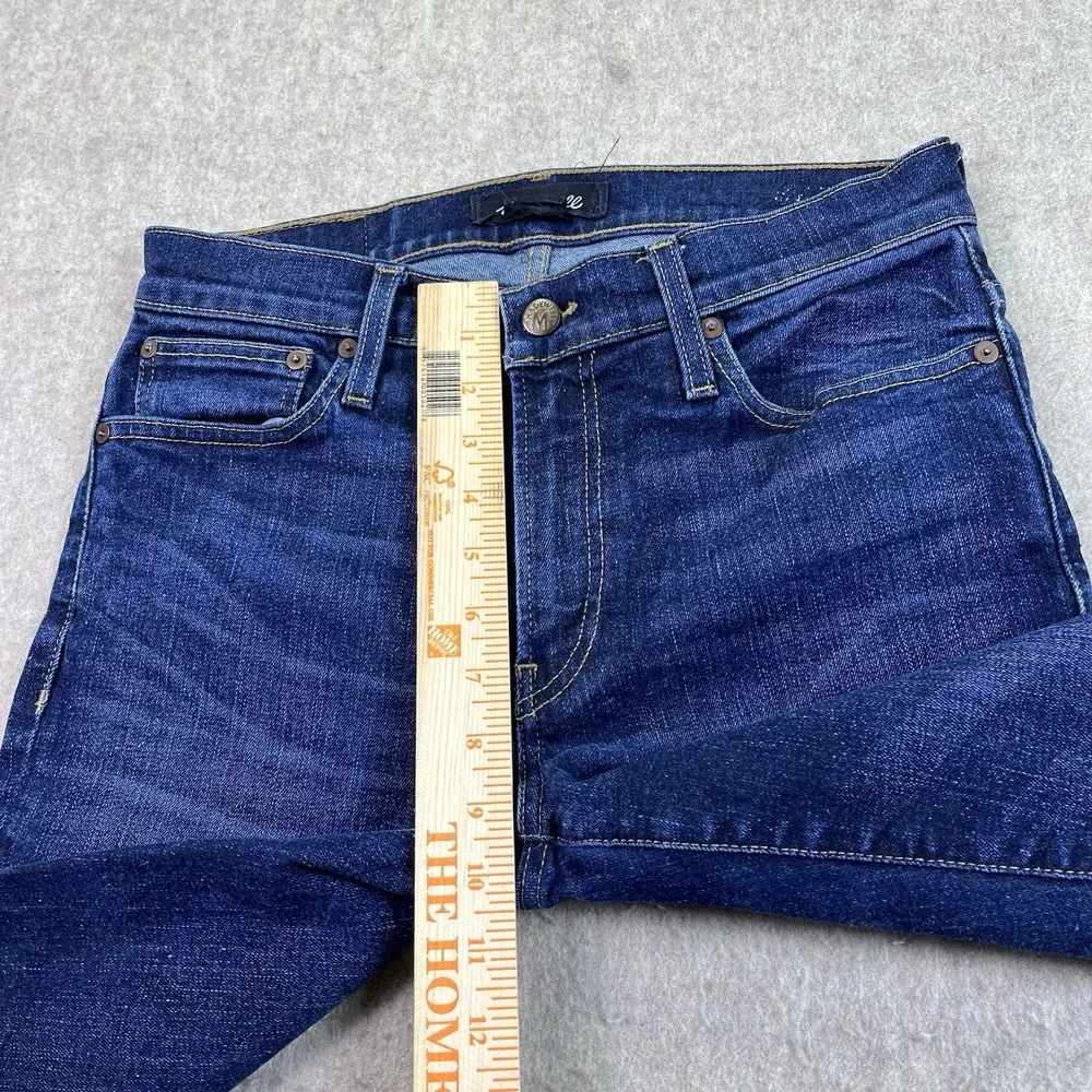 Madewell Jeans Men's 31x32 Blue Skinny Stretch Dark Wash Denim Zip Fly Cone Mill